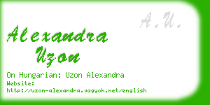 alexandra uzon business card